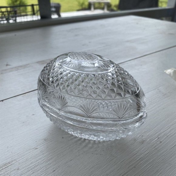 Fostoria Other - Vintage Avon 1977 Mothers Day Fostoria Lead Crystal Egg Soap Candy Trinket Dish
